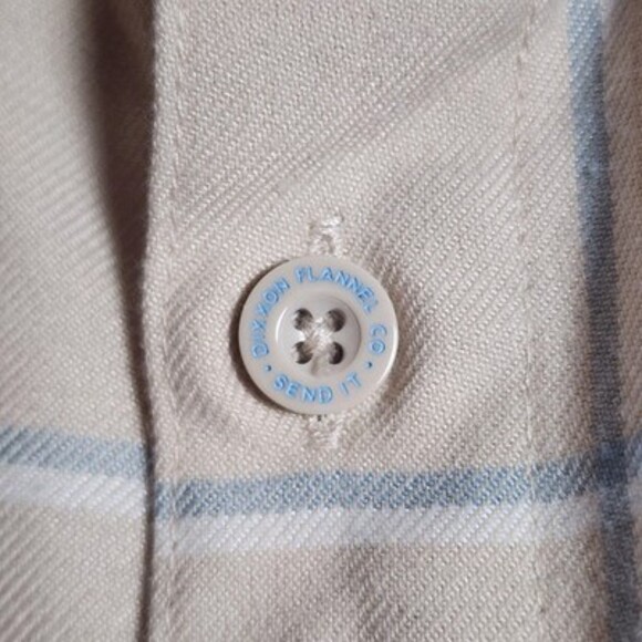 Dixxon Flannel Co Shirt Mens XL Tan Plaid The Canal Long Sleeve Button Front - Picture 4 of 11